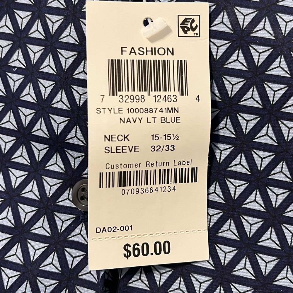 Men’s Alfani shirt- with tags in original package.